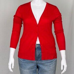 Grace Fashions Vibrant Red Knit Cardigan - Midsize 14